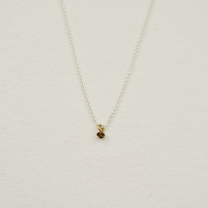 Diamantanhänger mit 750 Gold und Silberkette