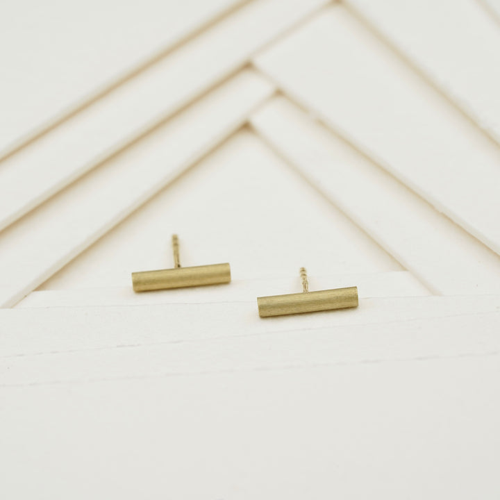 Ohrstecker Stab aus 585 Gold