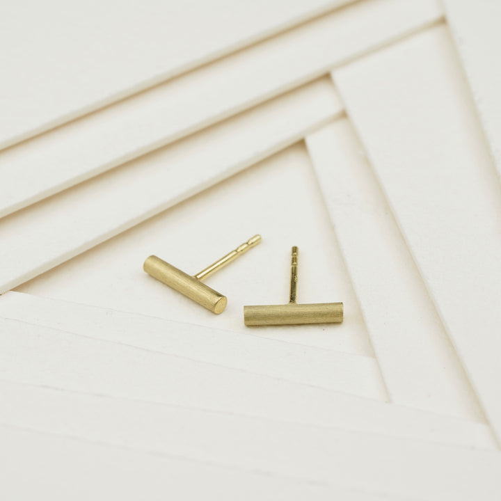 Ohrstecker Stab aus 585 Gold
