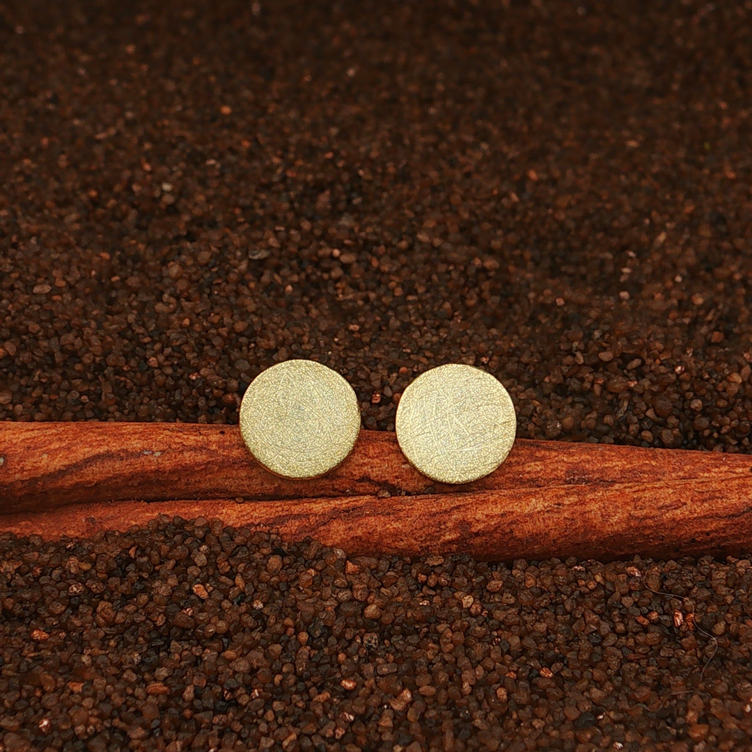 Ohrstecker Scheibe aus 585 Gold