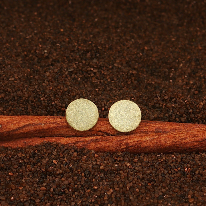 Ohrstecker Scheibe aus 585 Gold