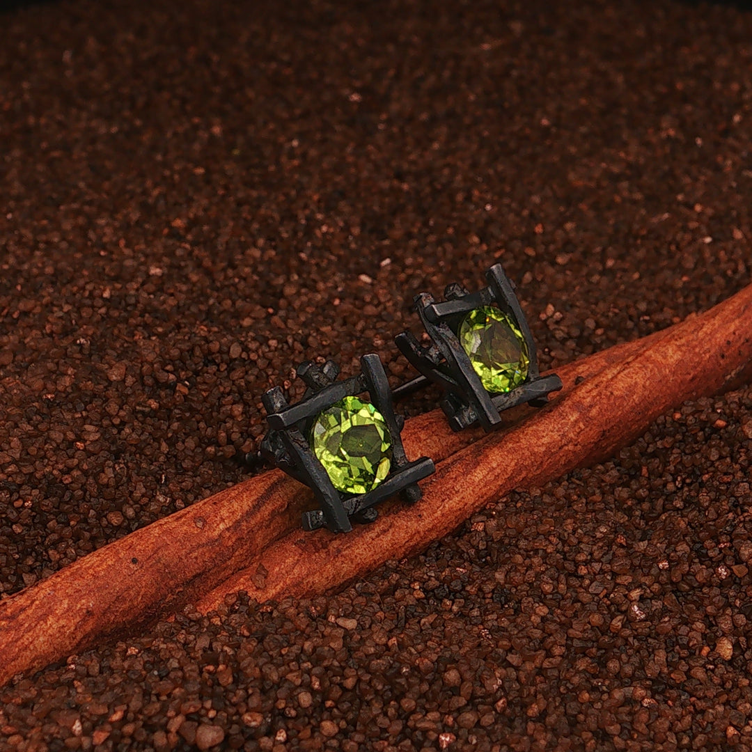 Ohrstecker aus Silber mit Peridot
