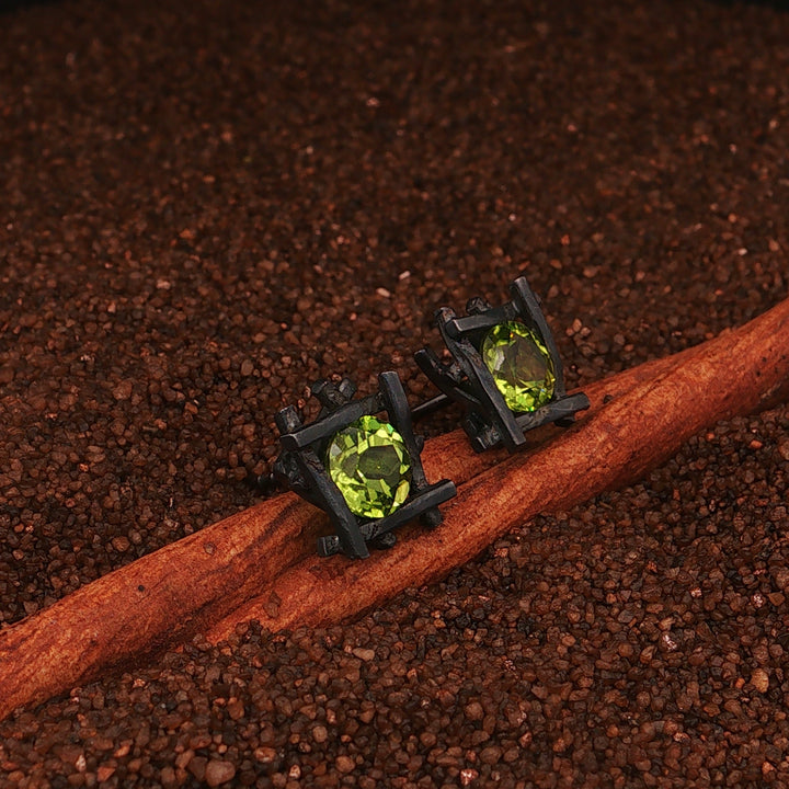 Ohrstecker aus Silber mit Peridot